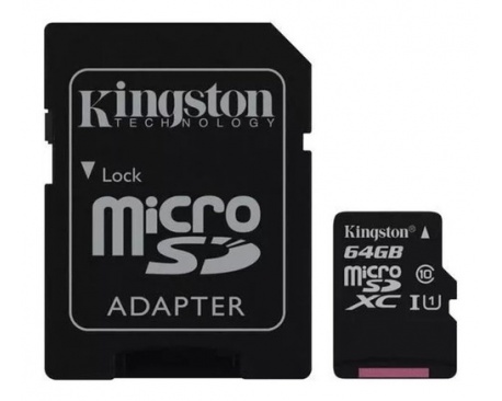 Memoria Micro SD Kingston 64gb Clase 10 Canvas Select 80mb/s