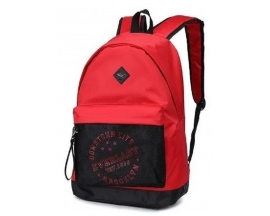 Mochila Urbana Everlast Escolar Universitaria  Bolsillo Frontal Portanotebook Rojo 16"