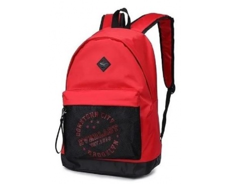 Mochila Urbana Everlast Escolar Universitaria  Bolsillo Frontal Portanotebook Rojo 16"