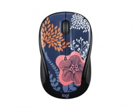 Mouse Inalambrico Logitech M317 USB Wireless Profesional Forest Floral Violeta