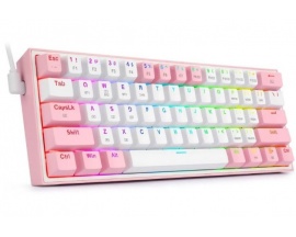 Teclado Gamer REDRAGON FIZZ PRO K616 RGB Blanco/Rosa Switch Red MECANICO