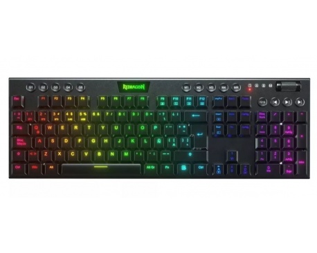 Teclado Gamer Inalambrico Mecanico Redragon Horus Bluetooth K619-RGB-SP Full size Red Switch