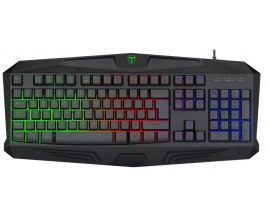 Teclado Gamer T-dagger Tanker Black Spanish T-TGK-106 Raimbow