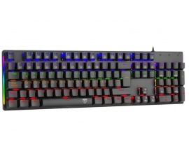 Teclado Gamer Mecanico T-dagger Naxos RGB Raimbow Switch Blue TGK310