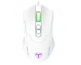 Mouse Gamer T-dagger USB Beifadier RGB 7 botones 7200 DPI Blanco