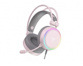 Auriculares GAMER T-DAGGER Sona PC/PS4 7.1 Microfono RGB Rosa PC Headset