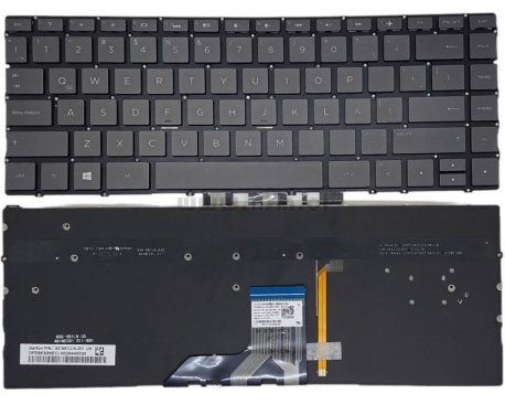 Teclado HP Pavilion X360 13-ac 13-w 13-ap 13-ae Backlight Spectre Retro Negro