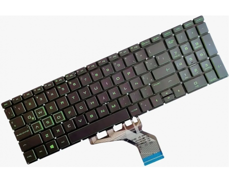 Teclado Notebook HP 15-DA 15-DA BLT 15-DW 15T-DW 15-DY 15-M Verde Retro Español