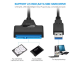 Adaptador Usb 3.0 A Sata 2.5 Discos Rigidos Y Grabadoras Color Negro EAABA EVOX