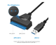 Adaptador Usb 3.0 A Sata 2.5 Discos Rigidos Y Grabadoras Color Negro EAABA EVOX