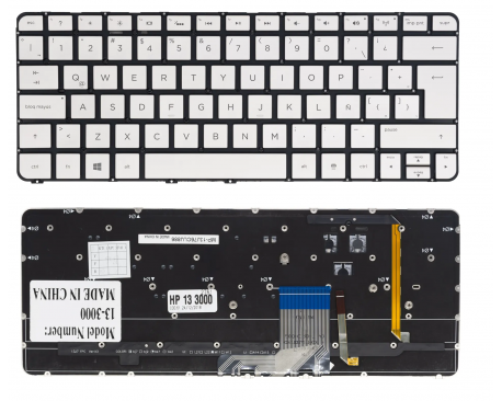 Teclado Hp SPECTRE  13-3000 Backlit Español Plateado 743897-001 13T-3000