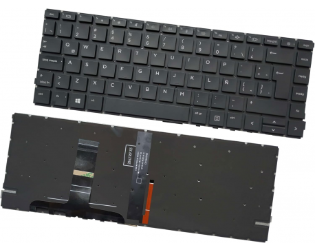 Teclado Hp Probook 440 445 645 640 G8 G9 c/ boton power Retroiluminado Español